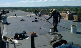 worthy-hotel1 Tornado Damage to Firestone Roof - Springfield, MA